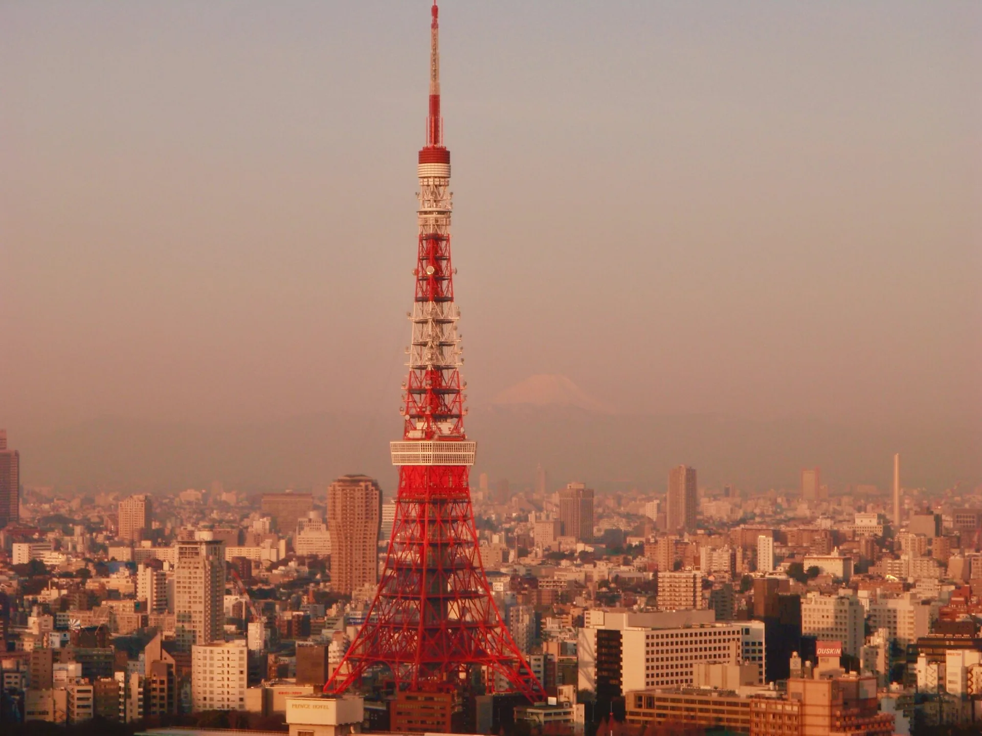 夕刻の東京タワー遠景